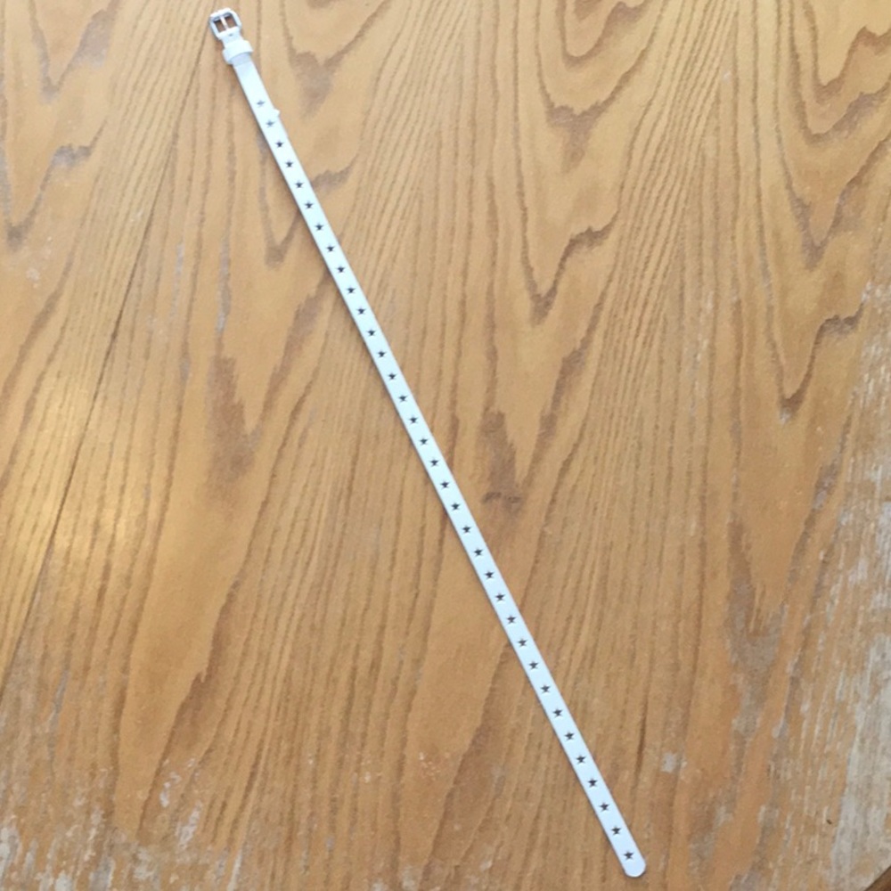 Cat & Jack White belt with stars